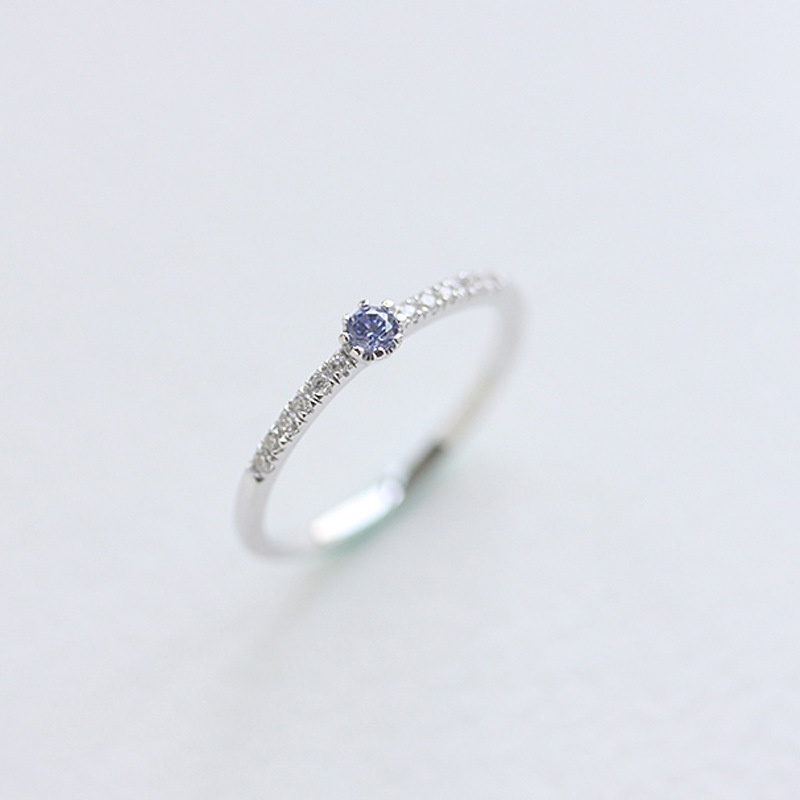 Nhẫn Đính Hôn Mạ Vàng 14K Đính Đá Kim Cương Nhân Tạo