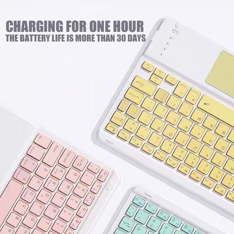 Dllencase Bao da máy tính bảng kèm bàn phím cho For IPAD 2021 MINI 6 PRO 11 2019 2020 10.2 7/8TH AIR 10.5 10.9 PRO 9.7 2017 2018 5/6TH A143