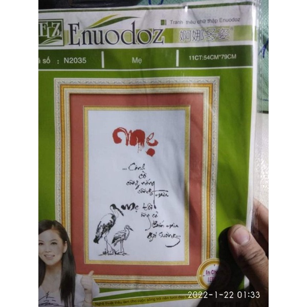 Tranh thêu cha mẹ
