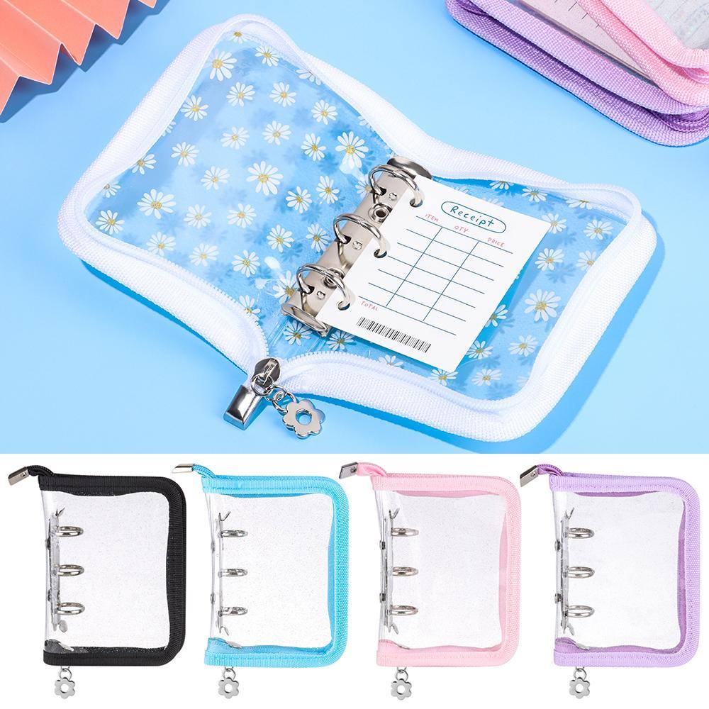 PISTA Vỏ Bọc Sổ Tay 3 Lỗ Họa Tiết Hoa Cúc Sáng Tạo