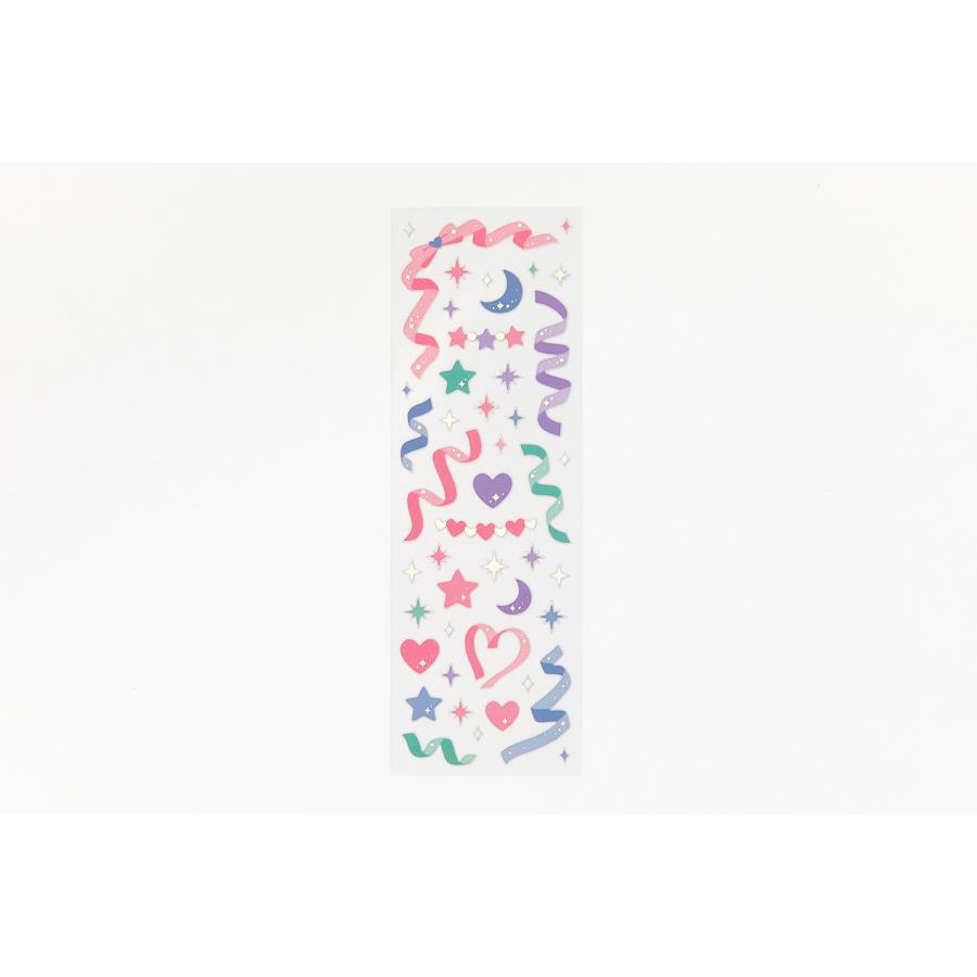 Set 2 Tấm Sticker ARTBOX Hàn Quốc Hình Pháo Giấy Nhiều Màu Sắc Có Glitter