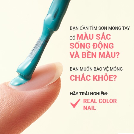 Sơn móng tay bền màu sống động tươi sáng có thành phần chăm sóc móng innsifree Real Color Nail 6ml