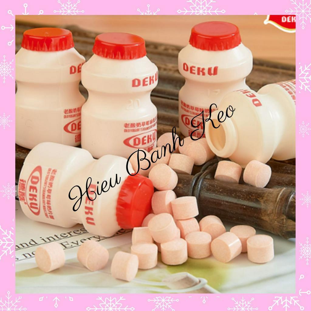 Kẹo sữa chua DEKU sữa chua nguyên bản, sữa chua dâu