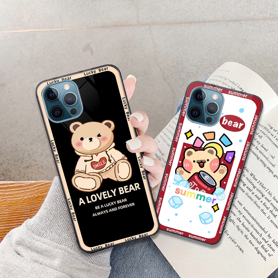 Ốp lưng Samsung A70-A70s-A71-A80-A6-2018-A6plus-A7-2018-A8-2018-A8plus-Ốp điện thoại Samsung in hình gấu Bear Brick siêu