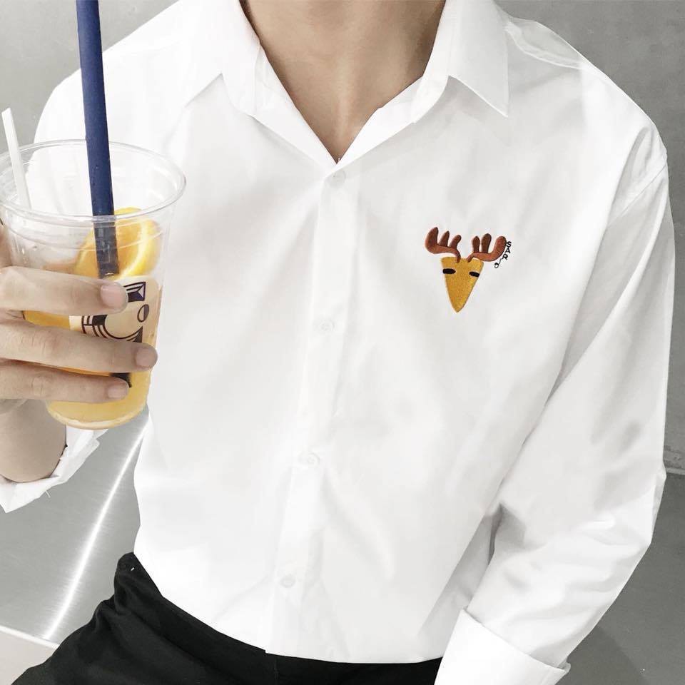 [Cường Store] Áo Sơ mi thêu hình thú