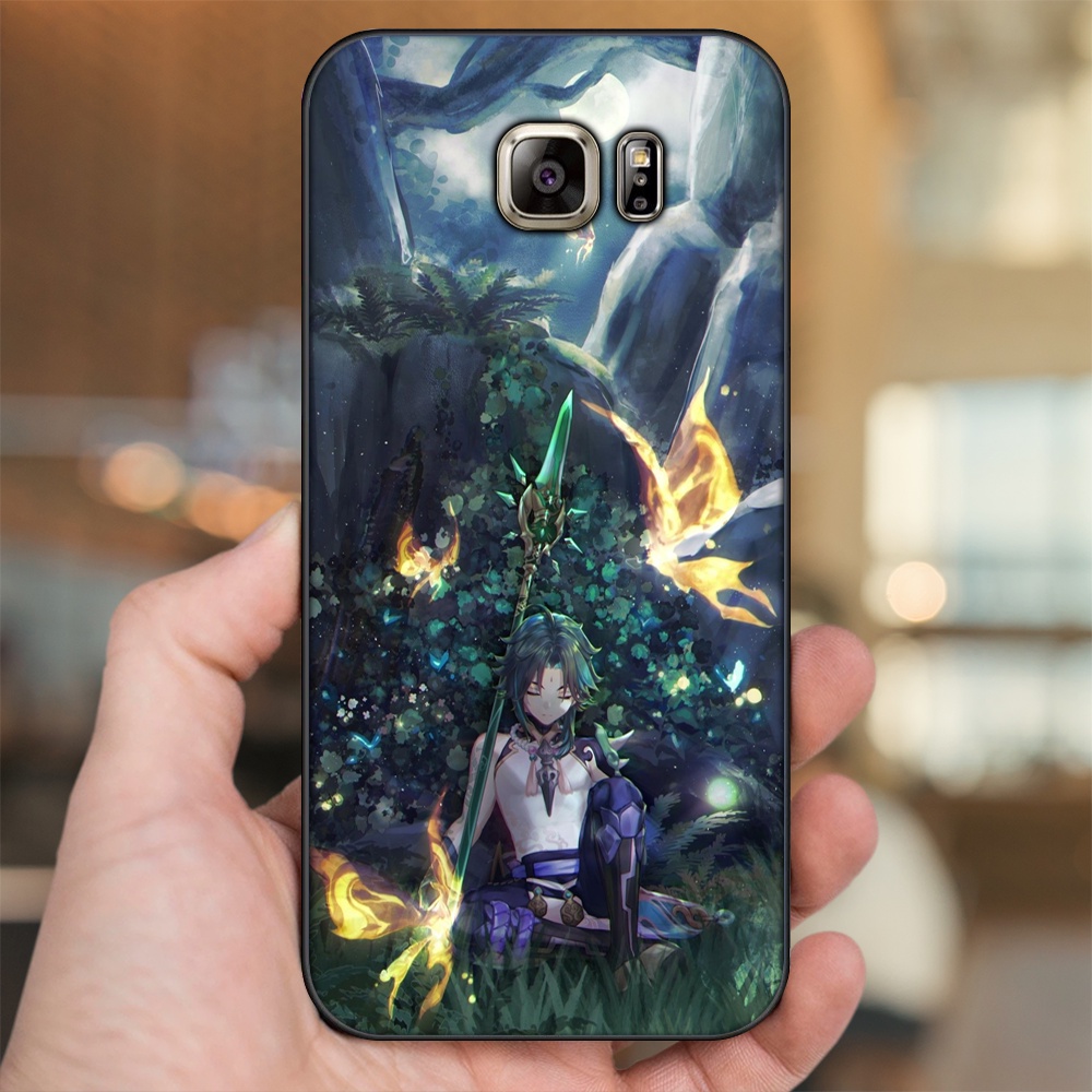 Ốp lưng Samsung Note 5 viền đen in hình Xiao Genshin Impact