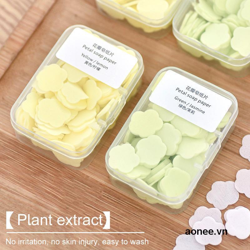 ✨✨Xà phòng giấy miếng hình cánh hoa du lịch bỏ túi