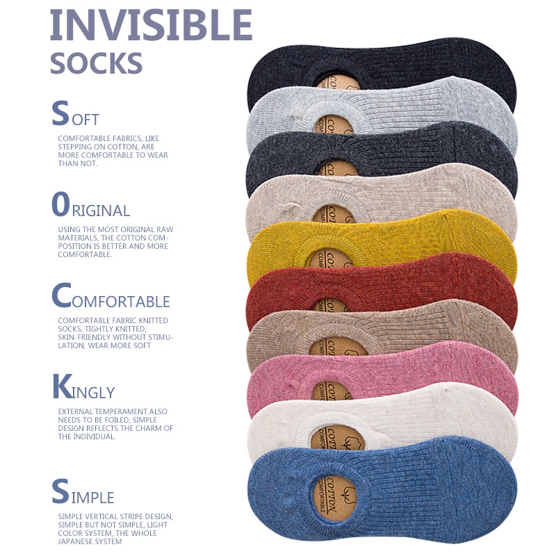 Summer Nonslip Invisible Women No Show Socks Solid Candy Color High Quality Combed Cotton Japanese Female Casual Boat Socks