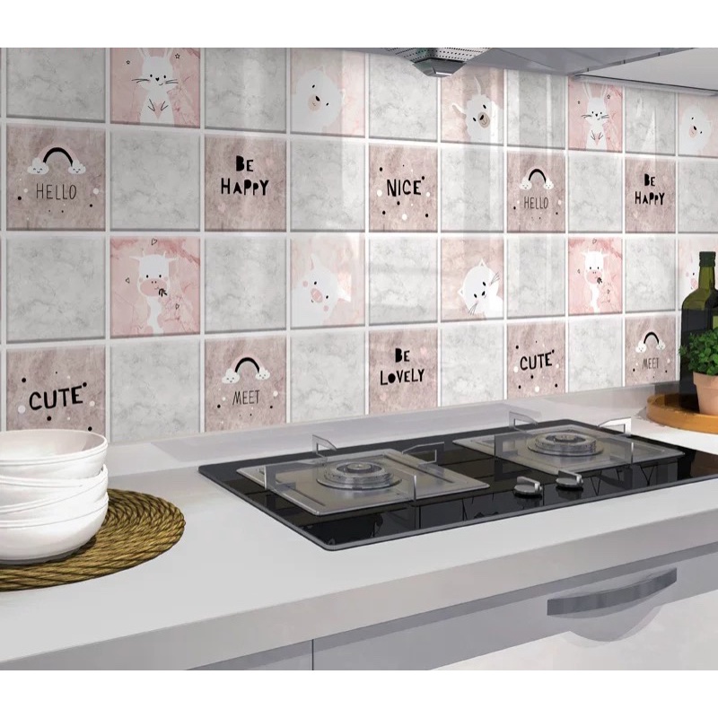 1m dài x 60cm rộng Decal dán bếp tráng nhôm chống dầu mỡ - PN001