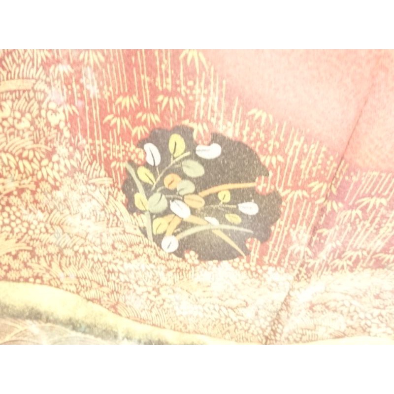 Antique Kimono Nhật Bản - Snowflakes with Kiku & Ume - Hoa văn bông tuyết và hoa