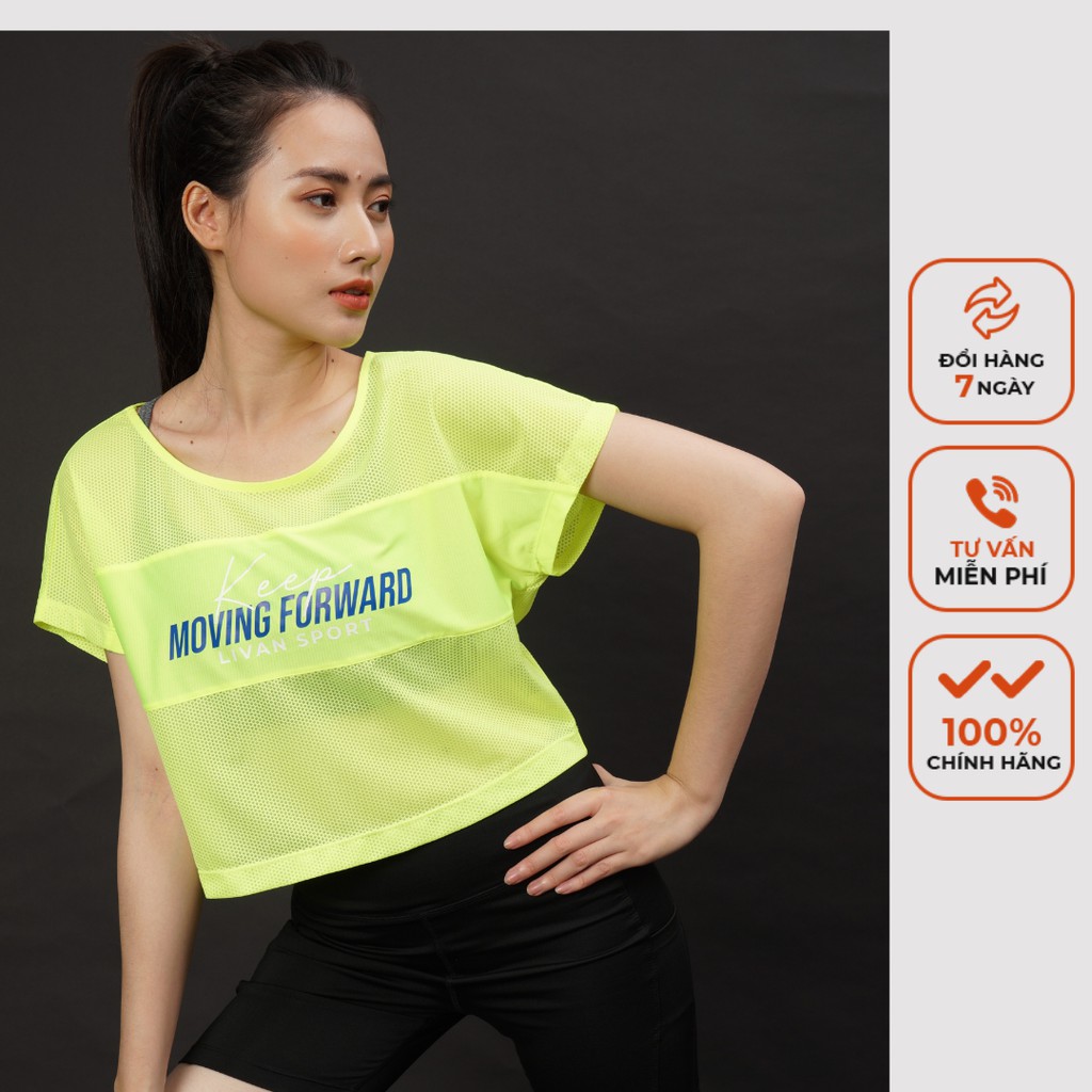 Áo Croptop Cánh Dơi Livan Sport Siêu Nhẹ Nhảy Zumba