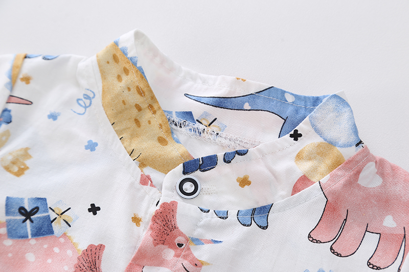 Bộ sưu tập thời trang dành cho nam giới với mẫu áo sơ mi khủng long + quần jeans 2 bộ