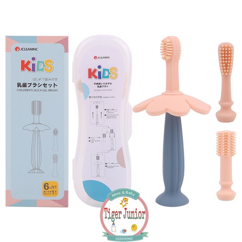 Bộ bàn chải đánh răng 3 giai đoạn cho bé xuất Nhật DD200