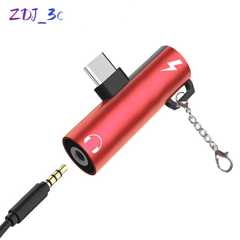 Đầu Chuyển Đổi 2 Trong 1 Type C 3.5mm AUX Sang 3.5mm AUX Cho xiaomi mi 9 8 6 Type-C