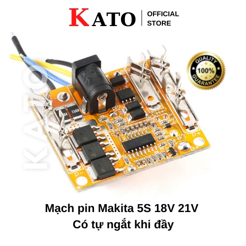Mạch pin Makita 5S 18V 21V 65A, sạc và bảo vệ pin Liion, đầy tự ngắt