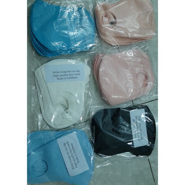Combo 10 khẩu trang vải su poly 2 da siêu rẻ