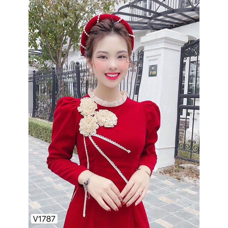 SET ÁO DÀI TẾT 3món đẹp xĩu chị em bỏ qua chỉ tiếc shop e còn mấy set sale luôn ạ