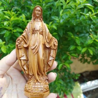TƯỢNG đức mẹ bằng gỗ vàng thơm