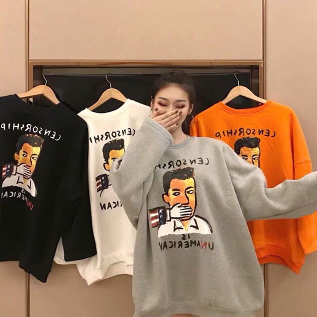 Áo thu đông freesize hot hit chất dày dặn bao xinh cho các nàng teen teen đây ạ: 4 màu siêu xinh: Đen, Trắng, Cam, Xám.