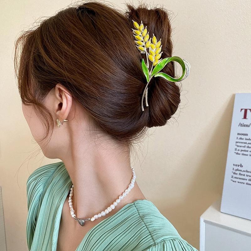 Kẹp tóc càng cua lúa mì kiểu dáng sang trong vintage T15