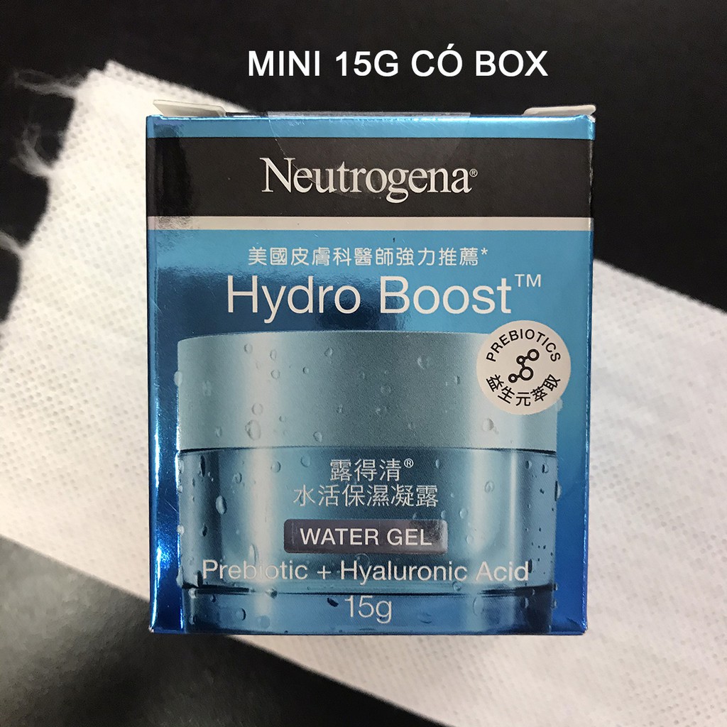 Gel Cấp Nước Cho Da Dầu Neutrogena Hydro Boost Water Gel Probiotic + Hyaluronic Acid