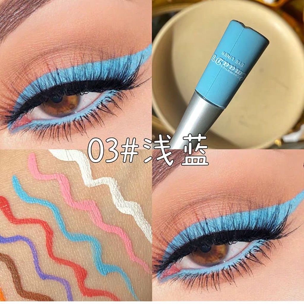 Bút Kẻ Mắt Dạng Lỏng Nhiều Màu Sắc Tông Lì/Trắng/Tím/Xanh Lá/Hồng/Xanh Lá Hóa Trang Sân Khấu
