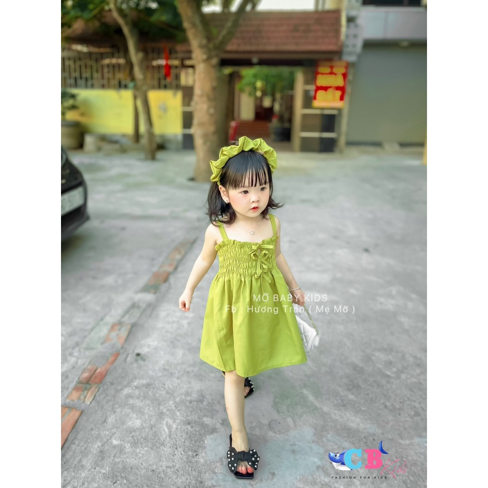 Váy bèo nhún KÈM BỜM xinh cho bé gái - VBKB