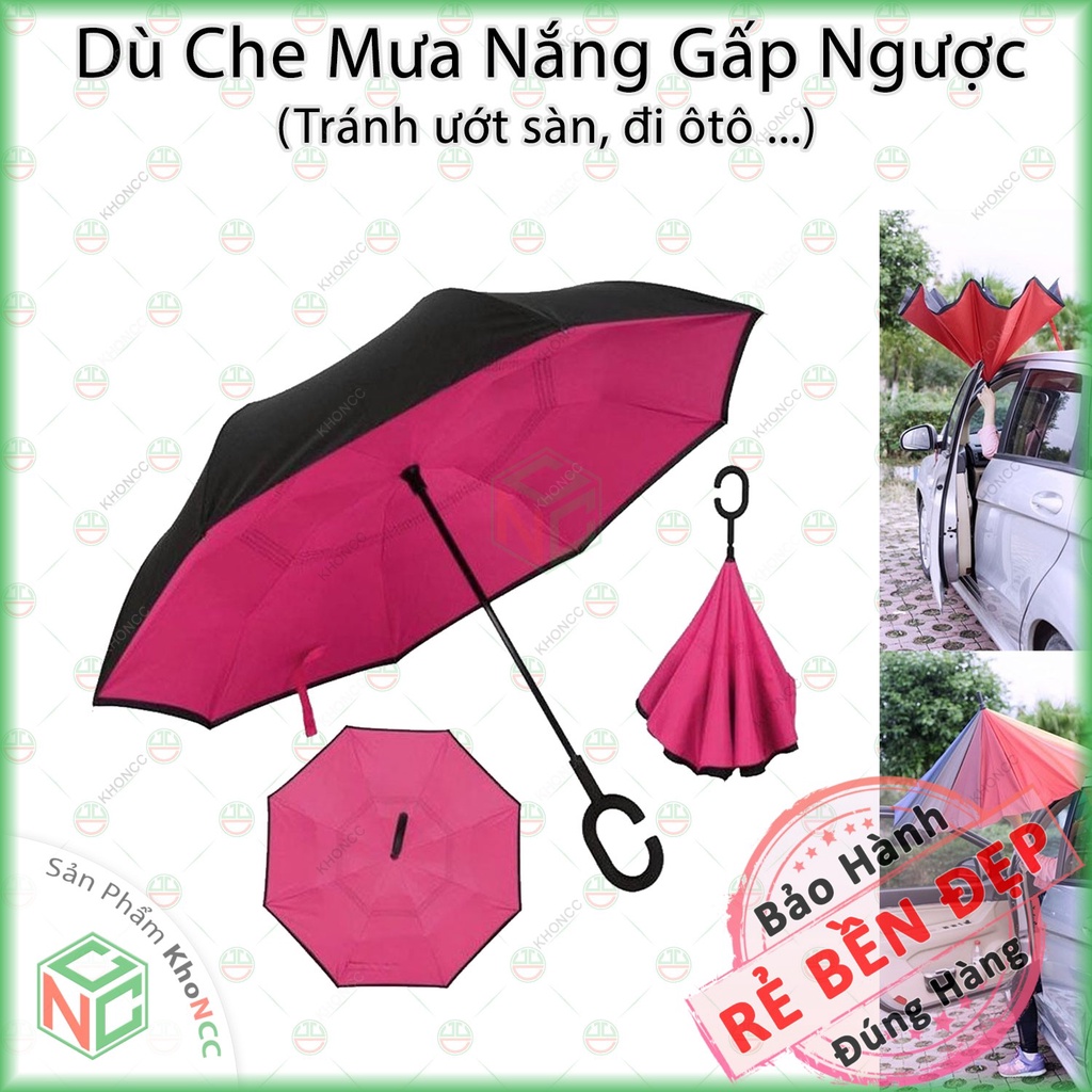 [KhoNCC] Ô Dù Che Mưa Nắng Gấp Ngược KhoNCC Hàng Chính Hãng - Thuận Tiện Khi Sử Dụng Trên Oto , Văn Phòng - NLM-DCMNGN