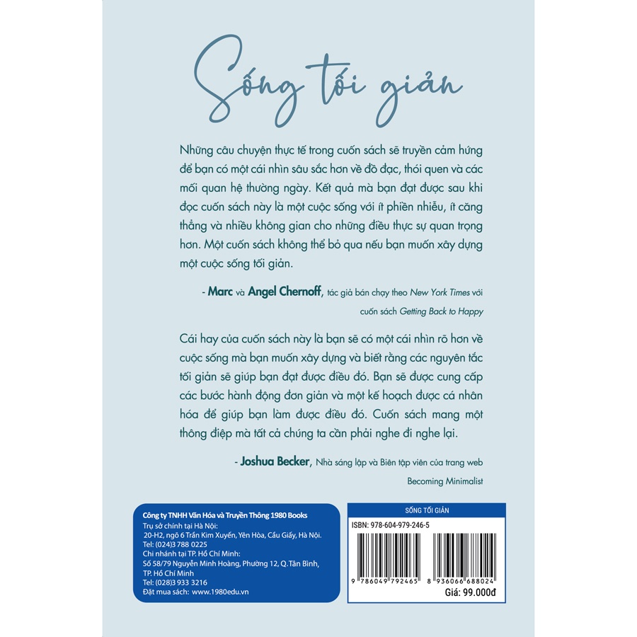 Sách - Sống Tối Giản (Hạnh phúc không đắt như bạn nghĩ) TGM