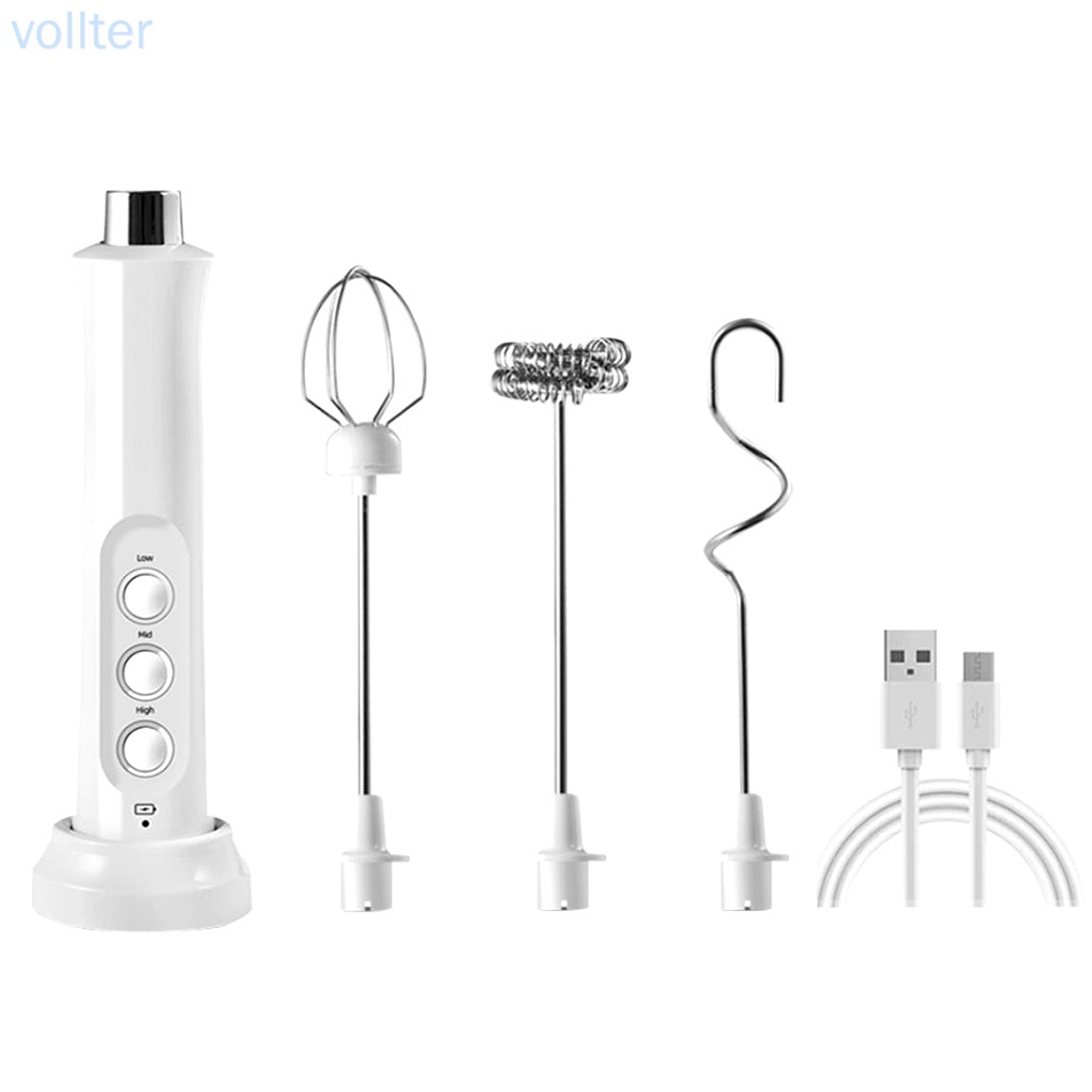 Máy Đánh Trứng / Khuấy Cà Phê Bằng Thép Không Gỉ Sạc Usb Có Thể Điều Chỉnh