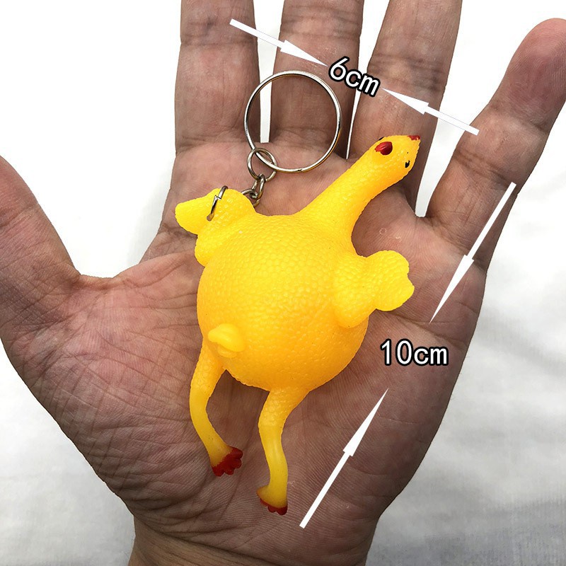 Móc Khóa Hình Gà Đẻ Trứng Dễ Thương