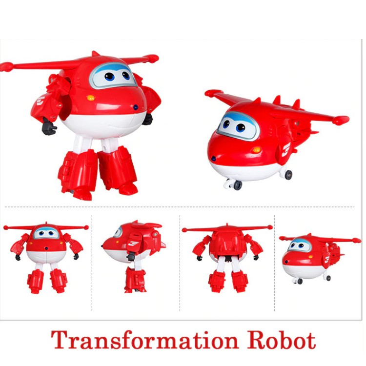 Đồ chơi đội bay siêu đẳng Jett tia chớp Robot biến hình máy bay cỡ lớn đồ chơi trẻ em super wings