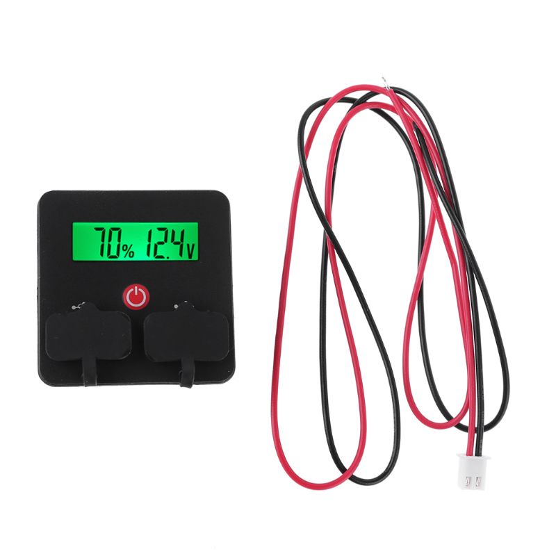Vôn Kế Điện Tử Cổng USB Đôi 12V 24V Có Màn Hình LCD Độ Chính Xác Cao Chống Thấm Nước