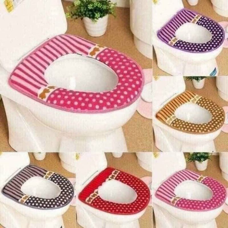set 2 lót nỉ bồn cầu