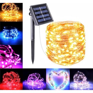 BỘ DÂY ĐÈN LED TRANG TRÍ NHẤP NHÁY NHIỀU MÀU SẮC DÀI 20M SỬ DỤNG ĐIỆN NĂNG LƯỢNG MẶT TRỜI CỰC ĐẸP MẪU MỚI