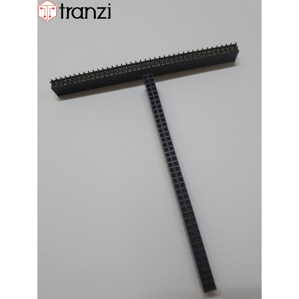 Giăm cắm 2.54mm đôi cái thẳng 2x40P 8.5mm đen - túi 5 cái