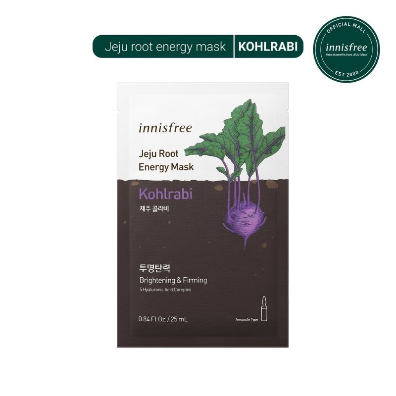 Mặt nạ giấy chăm sóc da từ rau củ innisfree Jeju Root Energy Mask 25ml | Thế Giới Skin Care