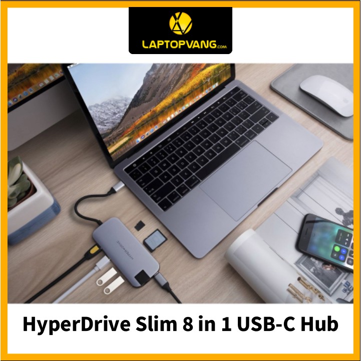 Cổng chuyển USB Type C – HyperDrive Slim 8 in 1