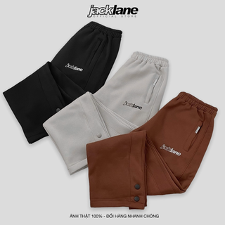 Quần nỉ oversize Jack Lane Signature Buttons, Quần nỉ dài ống đứng, Local Brand JACK LANE