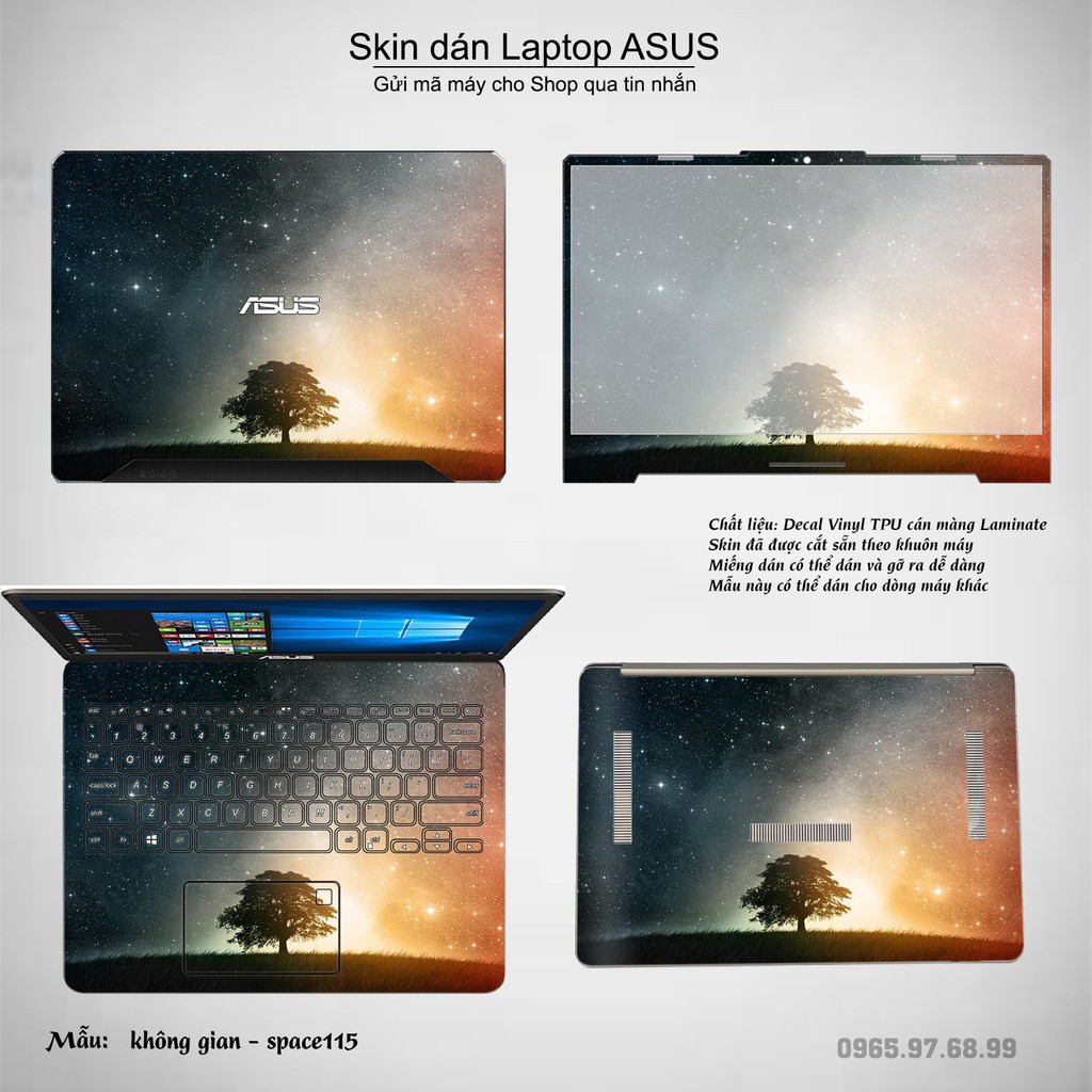 Skin dán Laptop Asus in hình không gian _nhiều mẫu 20 (inbox mã máy cho Shop)