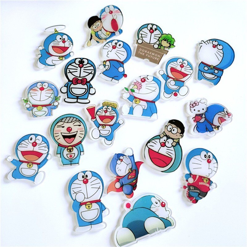 Sticker ghim cài áo balo hình Doremon Dễ Thương Xỉu Up Xỉu Down - 901