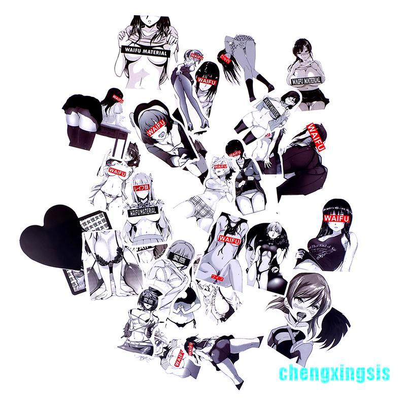 Set 30 nhãn dán hình anime dễ thương trang trí tiện dụng