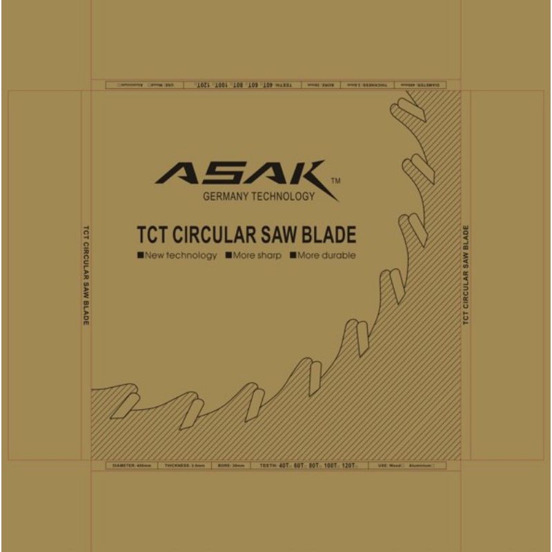 Lưỡi cưa gổ Asak 150x60r
