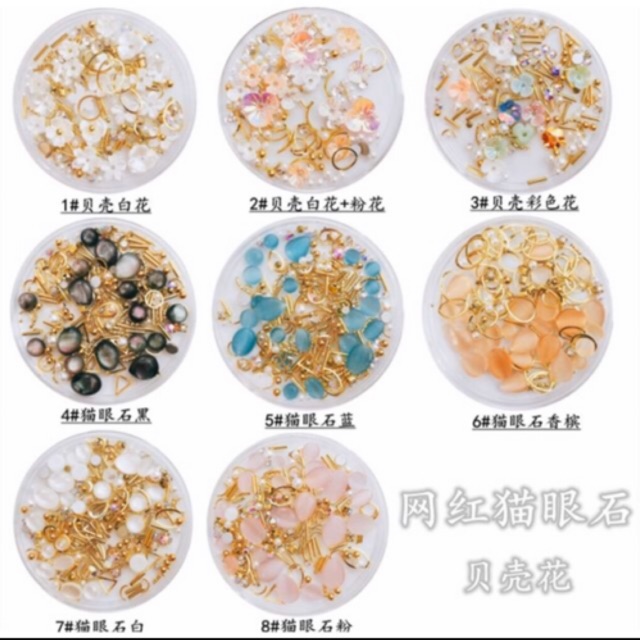 Khay charm tròn trang trí móng