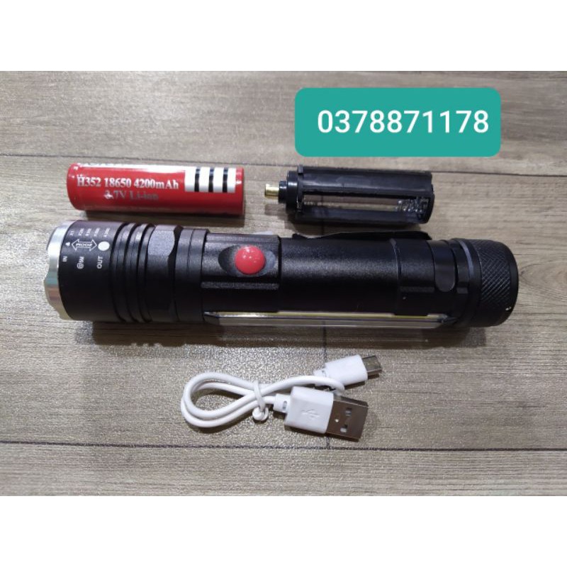 Đèn pin Siêu sáng sạc Usb thế hệ mới T6-26