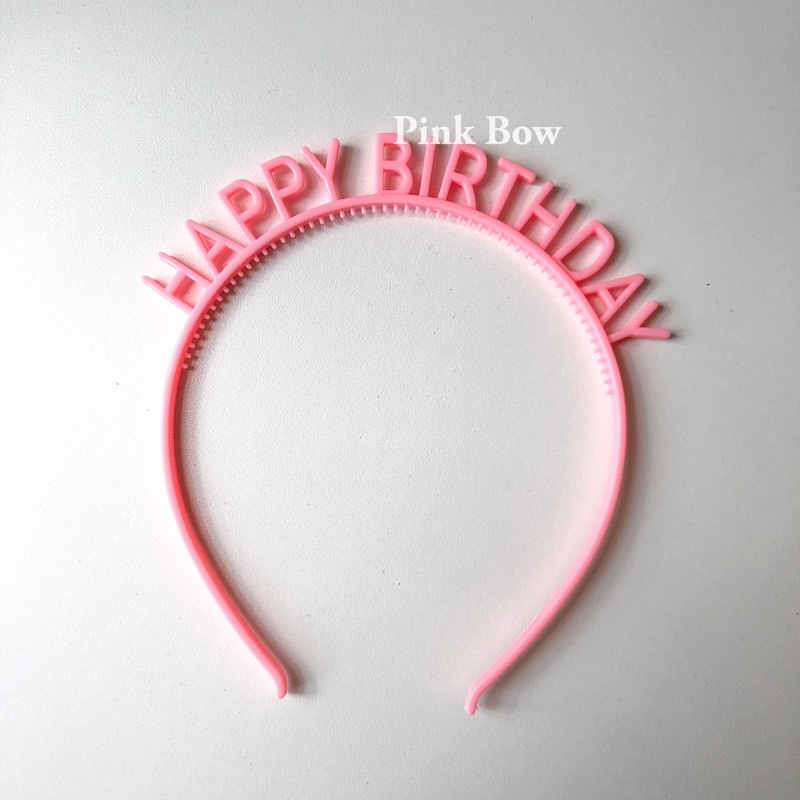 Cài tóc nhựa có chữ Happy Birthday 6 màu
