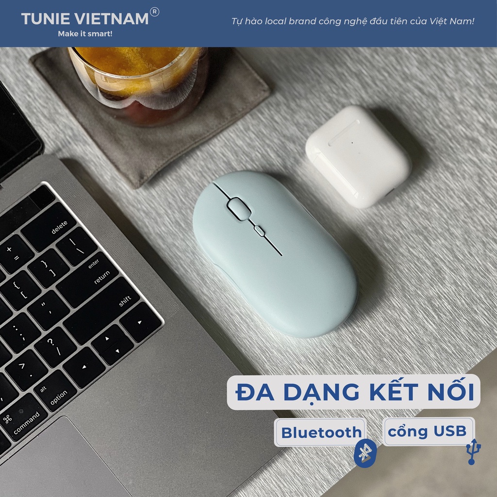 Chuột không dây Bluetooth 2,4 Ghz 2 trong 1 cho iPad, Laptop, Macbook