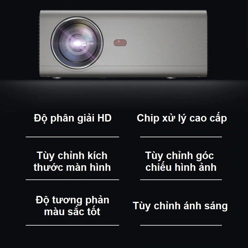 Máy chiếu HD RD825 kết nối không dây với điện thoại, máy tính hỗ trợ tiếng Việt - Projector RD825
