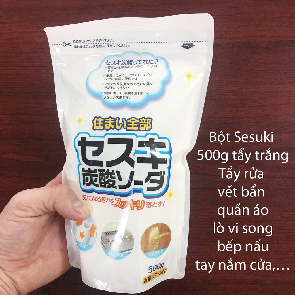 Bột baking soda Sesuki 500g (tẩy trắng) Rocket