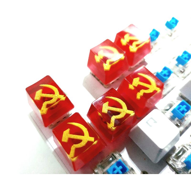 Keycap artisan búa và lưỡi liềm trang trí bàn phím cơ